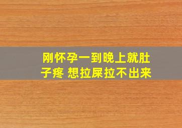 刚怀孕一到晚上就肚子疼 想拉屎拉不出来